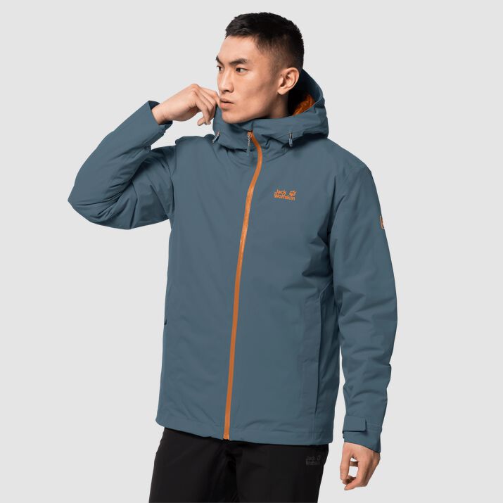 Jack Wolfskin Mens Argon Storm Winter Jacket Grey Blue 219578ZEN